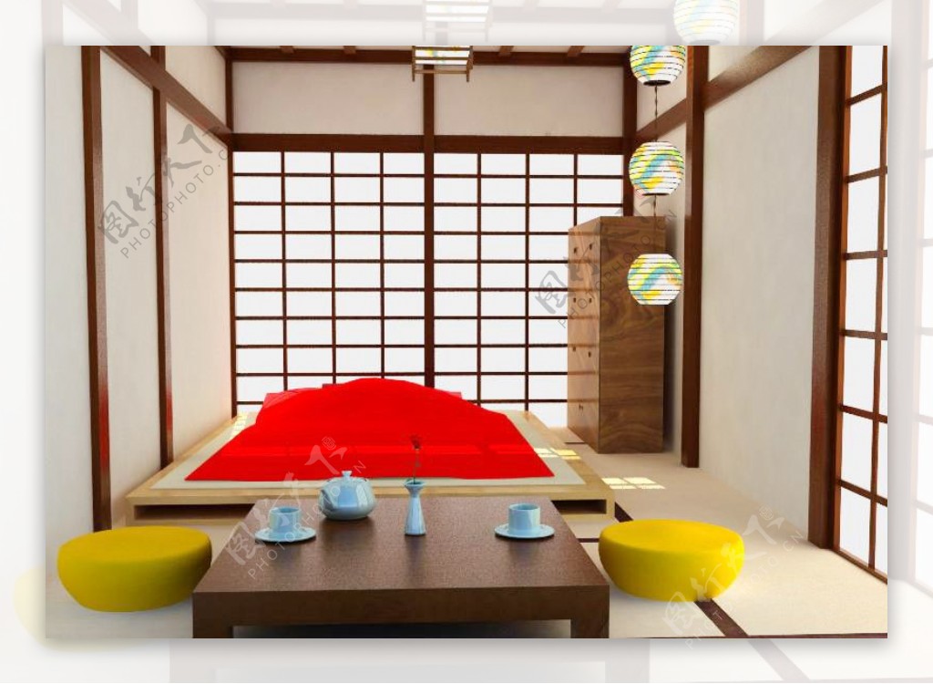 日式风格的小卧室图片