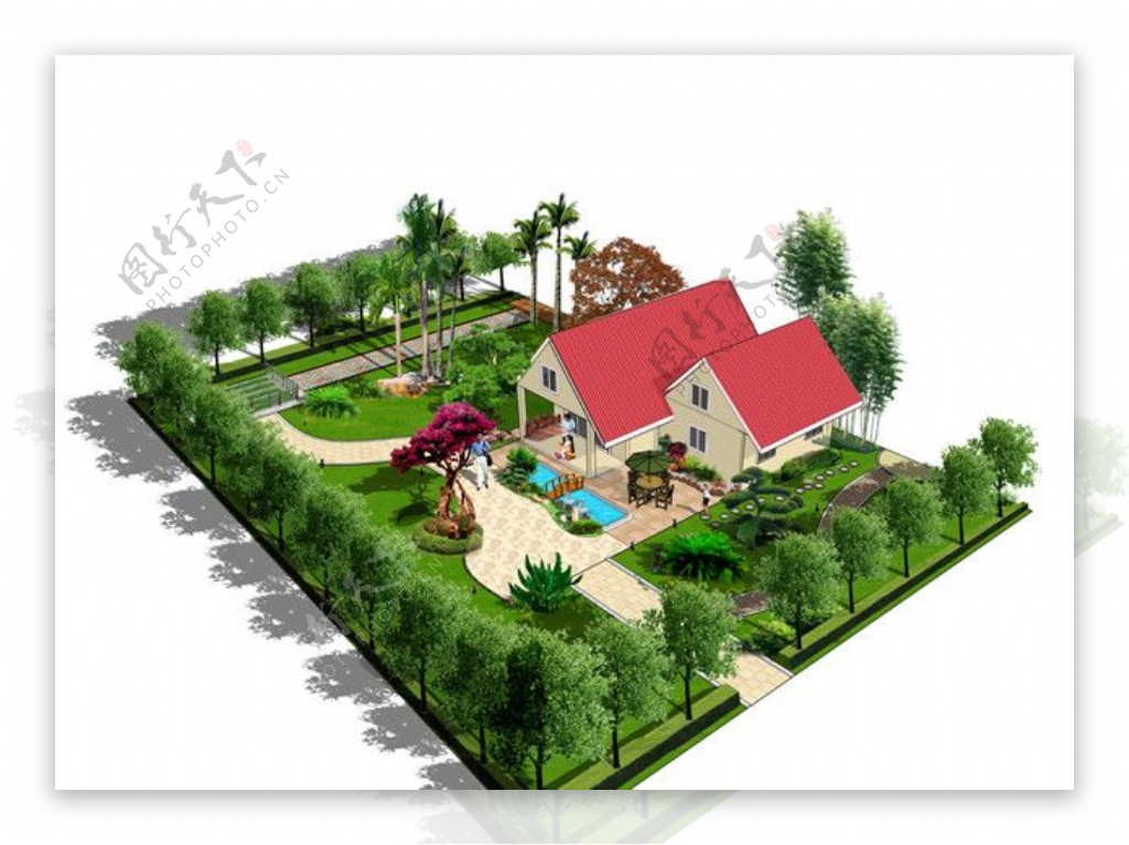 别墅景观设计图片