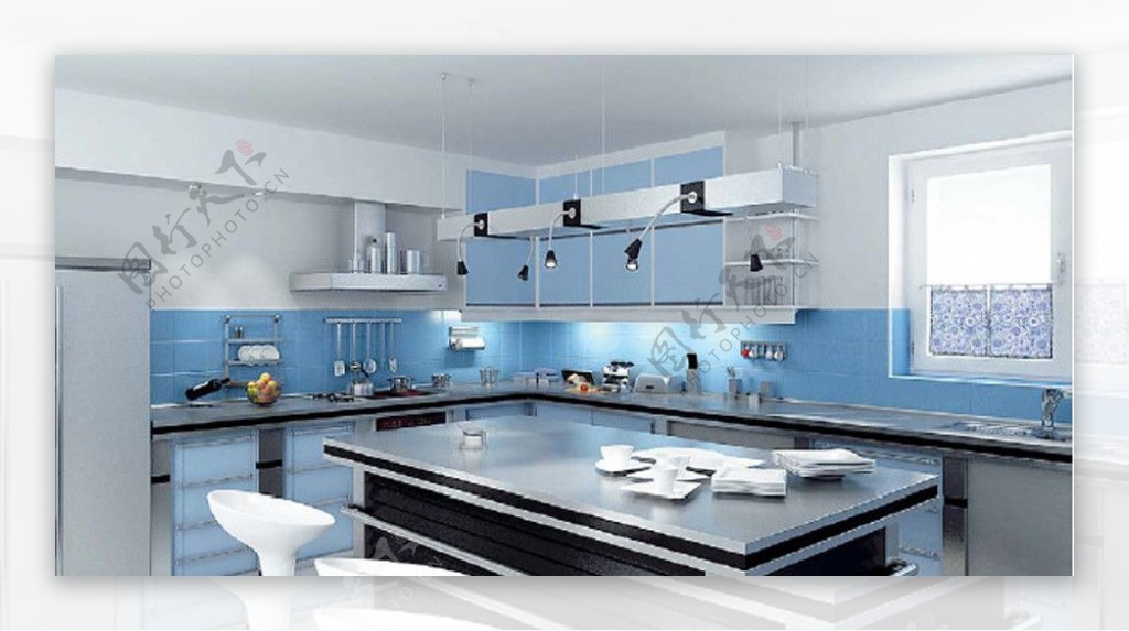 精品厨房3d模型图片