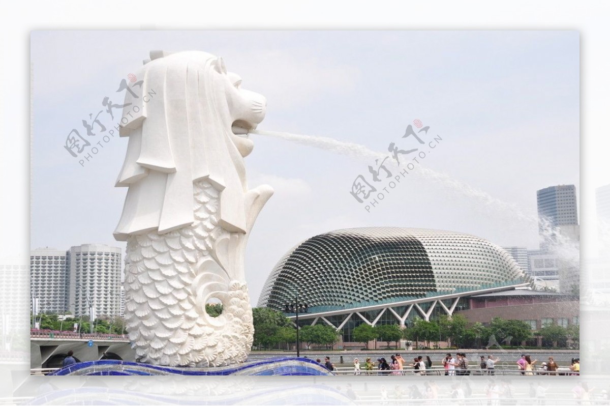 新加坡圣淘沙鱼尾狮图片