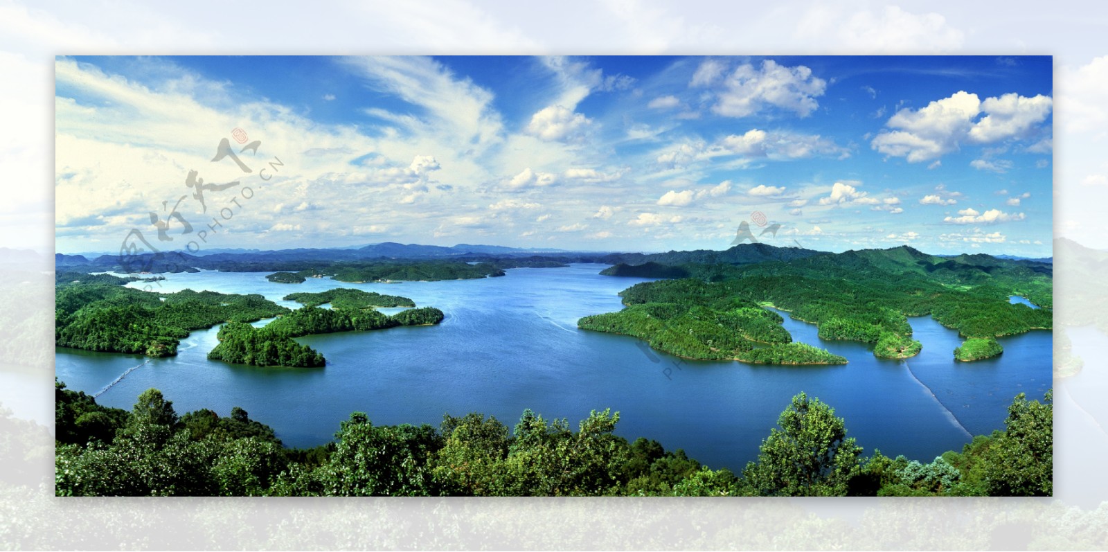 仙女湖全景图图片
