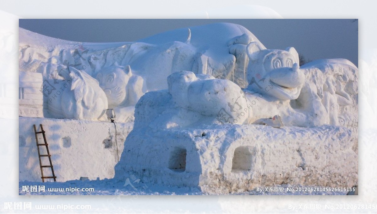 雪堡一角图片