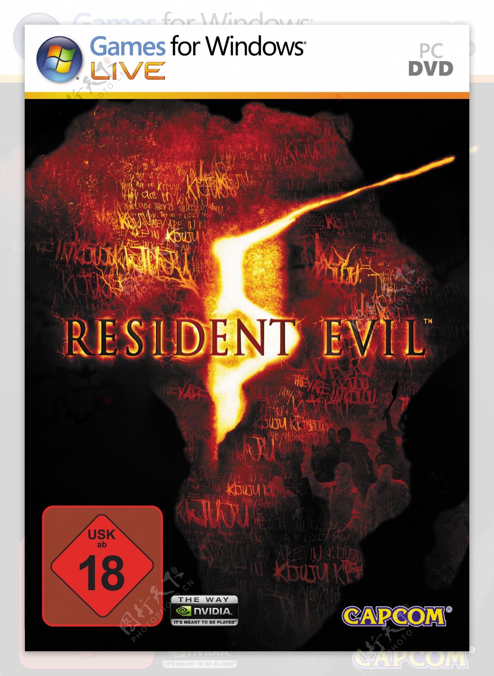 生化危机5ResidentEvil5游戏封面美版图片