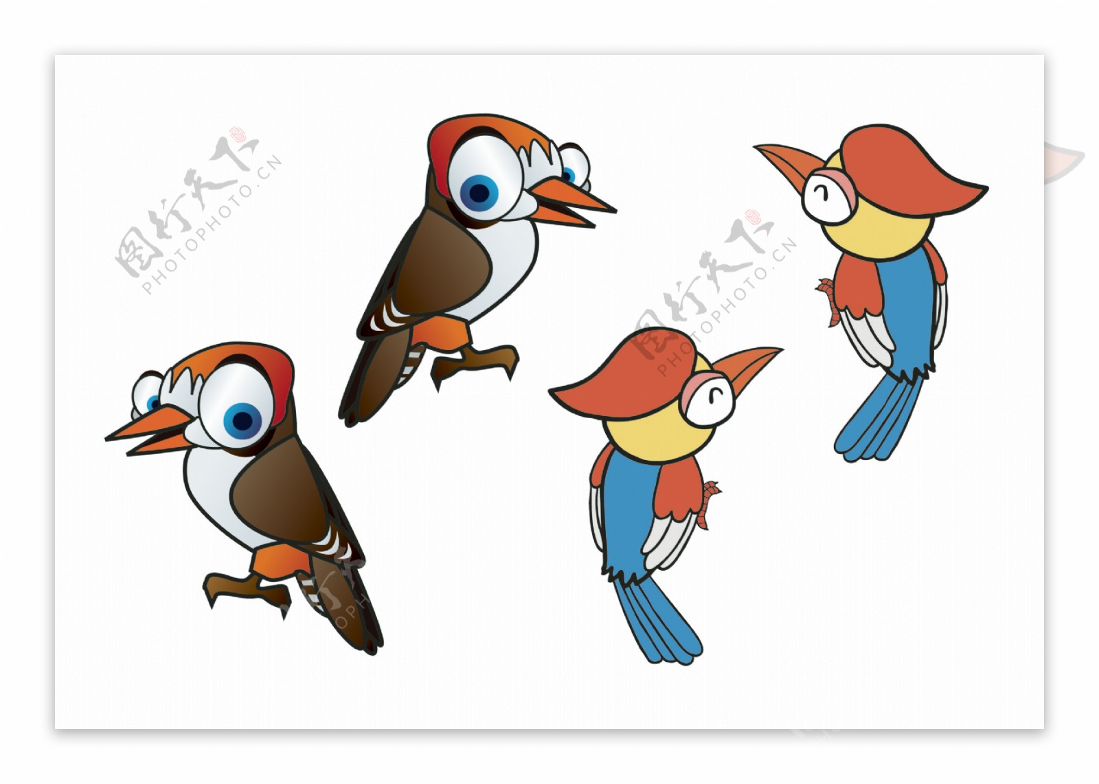 啄木鸟动画平面风格矢量图插图 向量例证. 插画 包括有 森林, 动画片, 平面, 例证, 野生生物, 啄木鸟 - 254823260