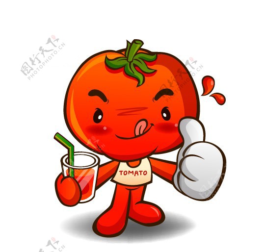 卡通西红柿矢量图图片