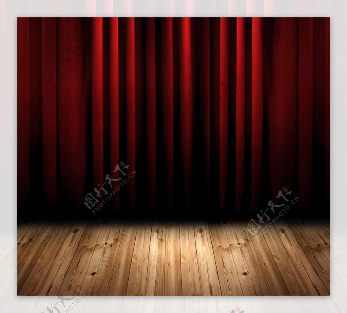 红色舞台高清背景素材图片