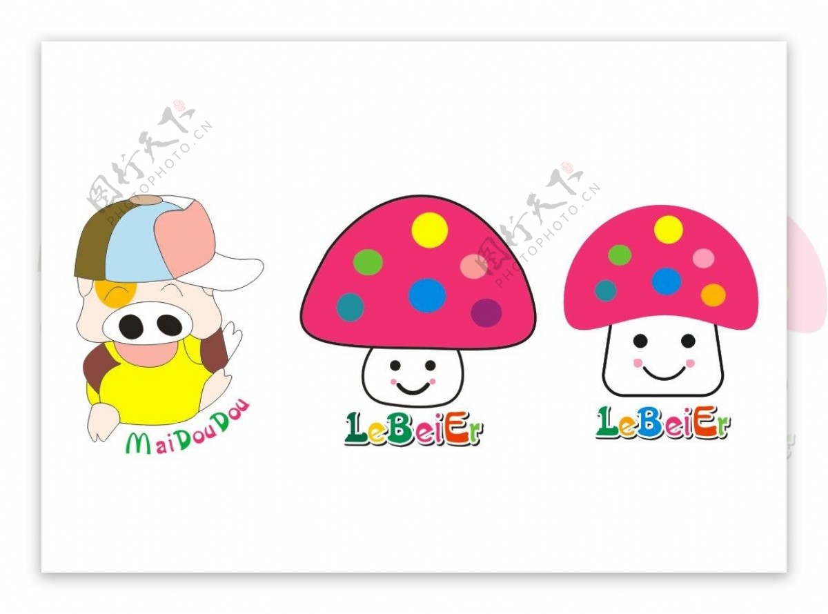 蘑菇小猪标志图片