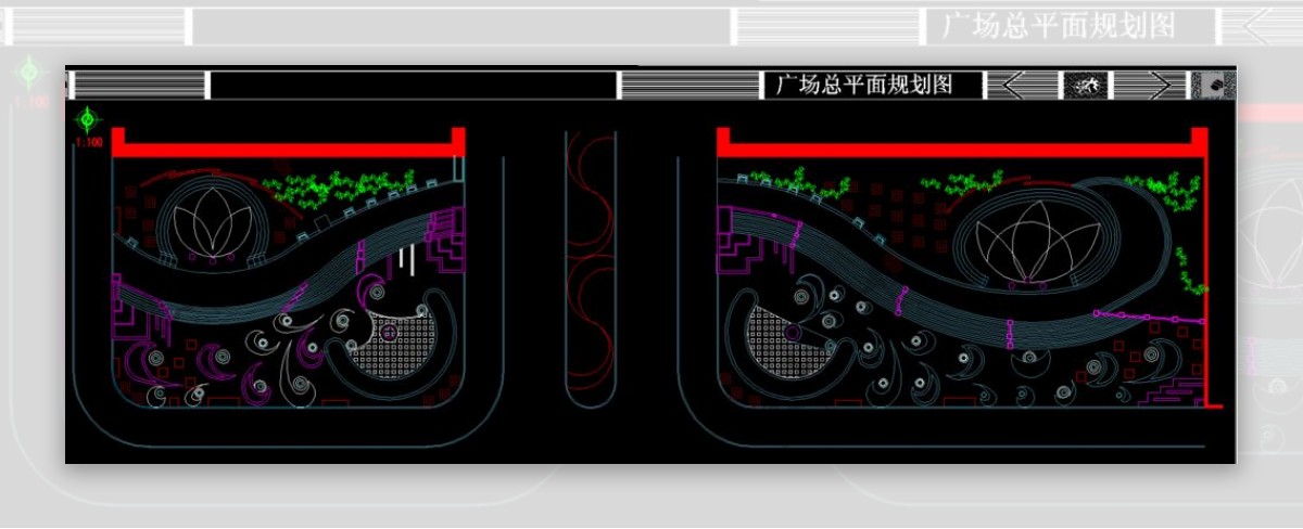 公园广场广场施工图纸图片