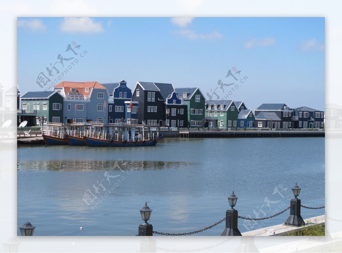 月坨岛荷兰风情建筑图片