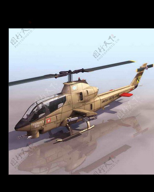 直升飞机3D模型图片