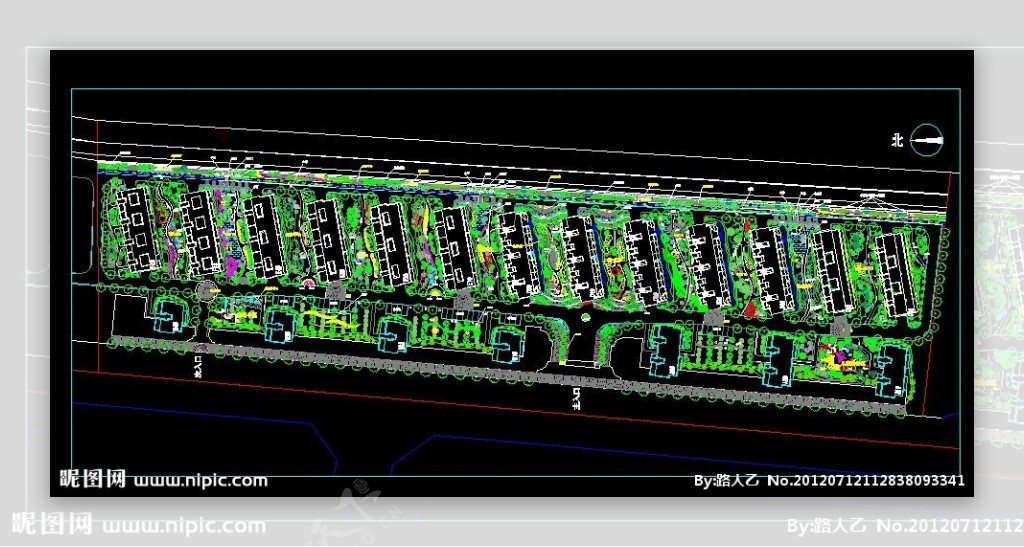居住区CAD平面规划图图片