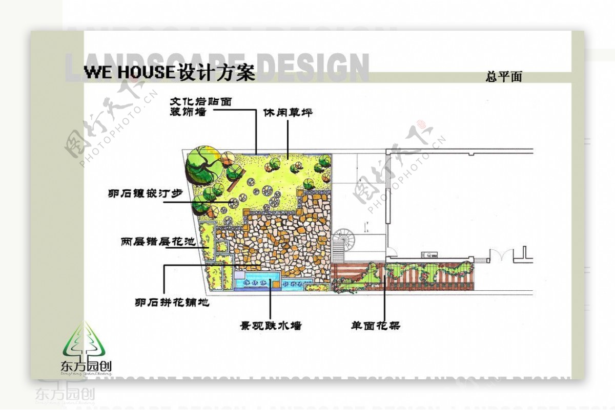 别墅庭院平面图图片