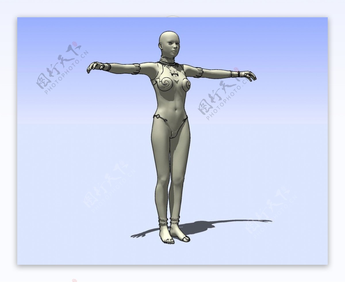 阿拉伯女人精细3D模型图片