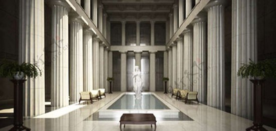 欧式大厅模型图片