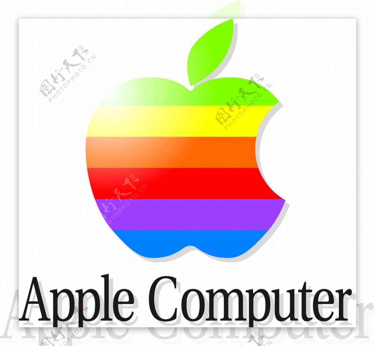 苹果彩色标志设计矢量图片