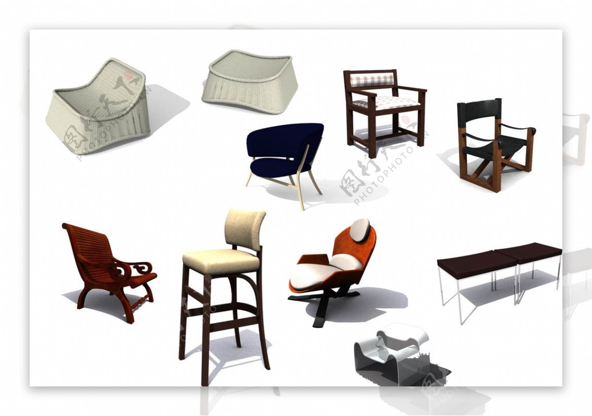 3D模型时尚椅子图片