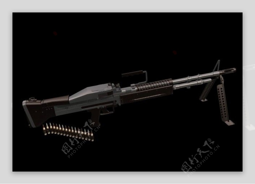 M60LMG轻机枪三维模型图片