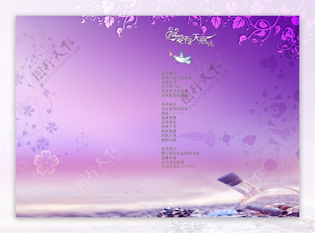 紫色花语爱有天意图片