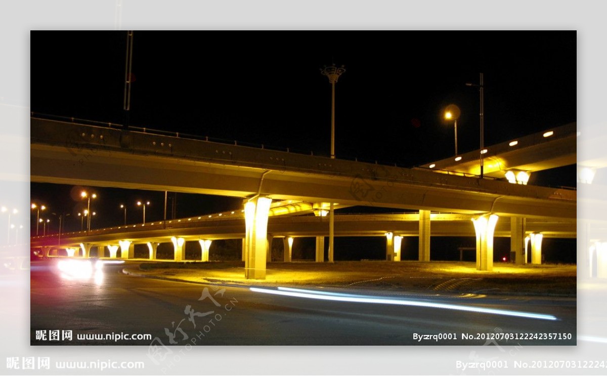 夜景立交桥图片