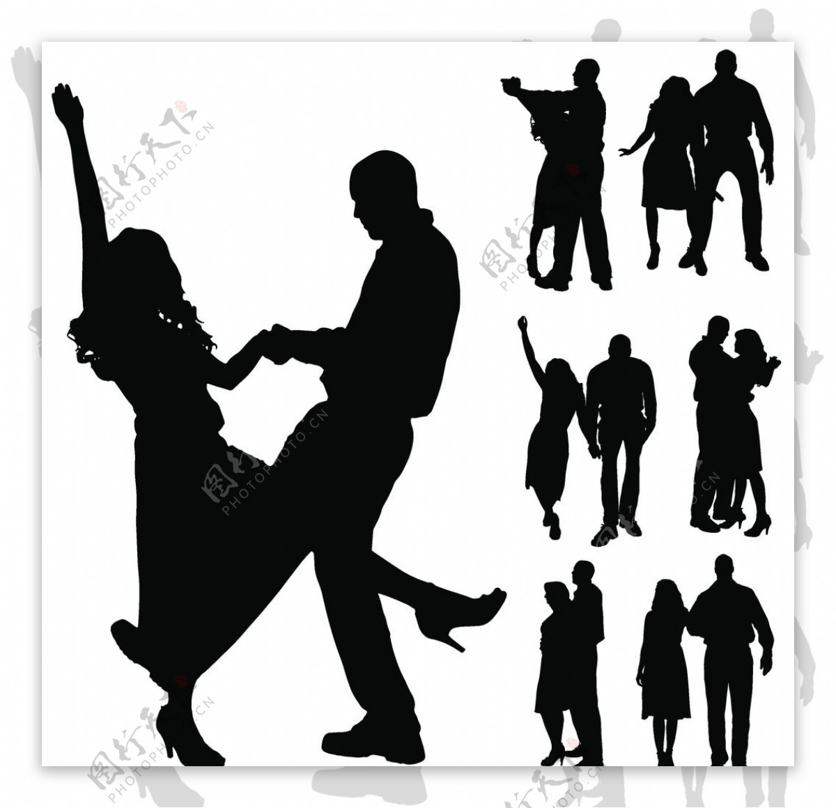 男人和女人在孤立的俱樂部跳舞, 移動, 戀愛達人, 金發女郎向量圖案素材免費下載，PNG，EPS和AI素材下載 - Pngtree