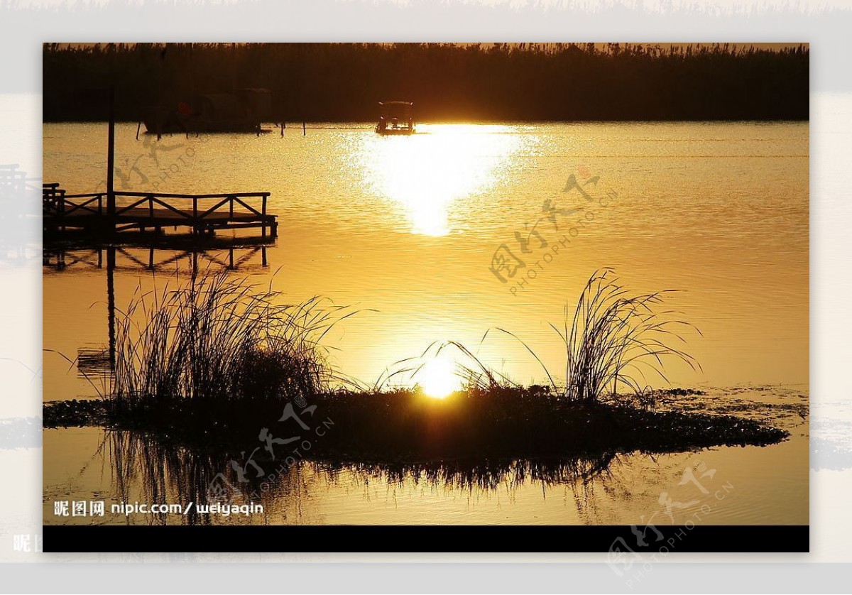 沙家浜夕阳图片