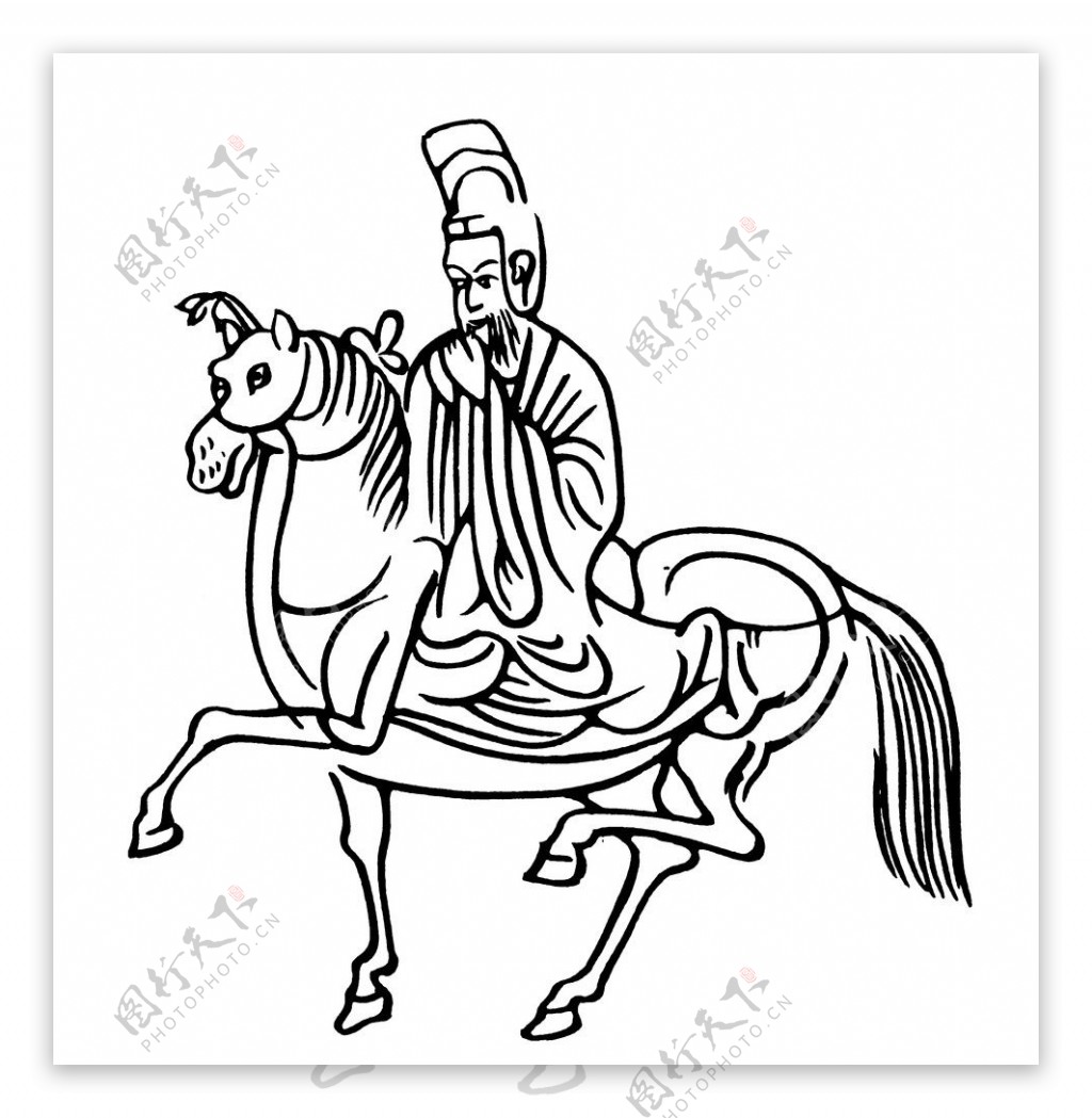 魏晋南北朝时代人物骑马图片