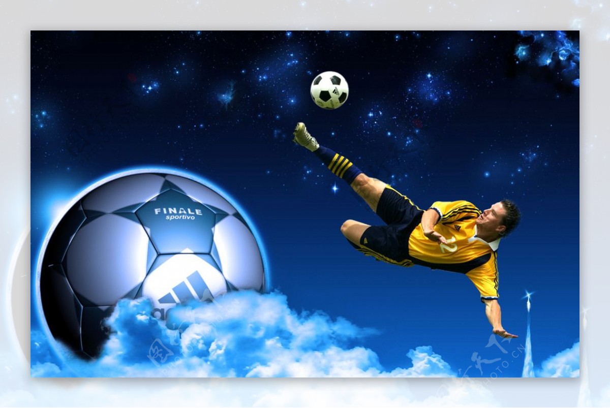 足球运动创意设计PS图片