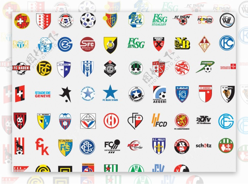 全球2487个足球俱乐部球队标志瑞士图片