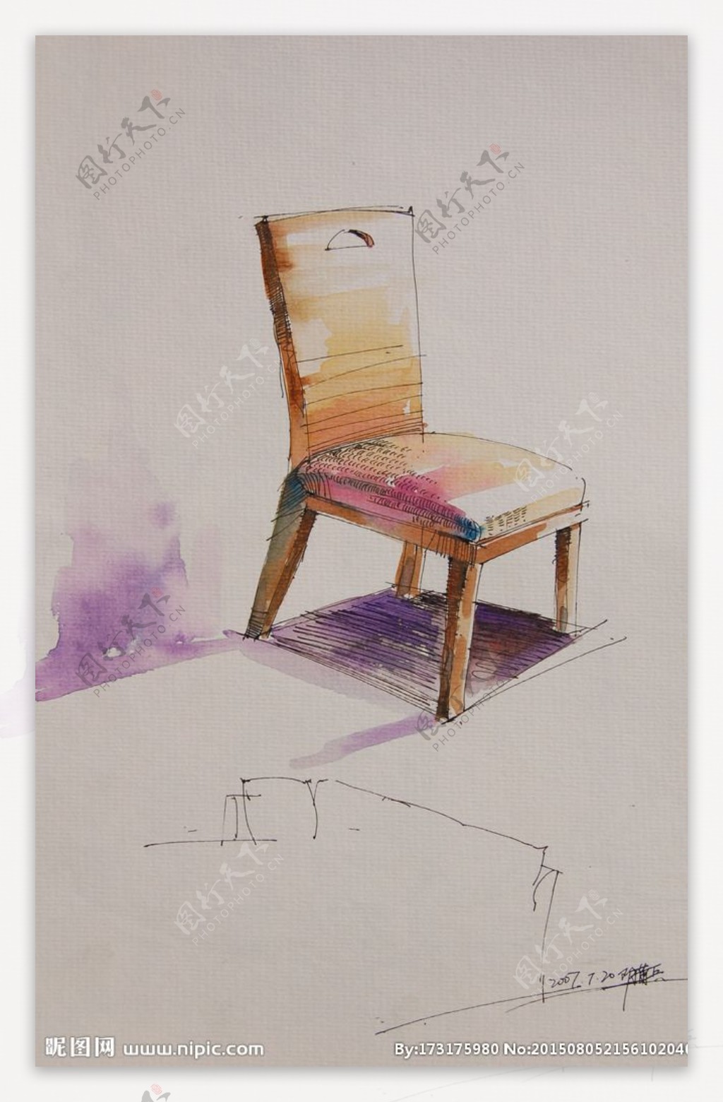 椅子手绘图片