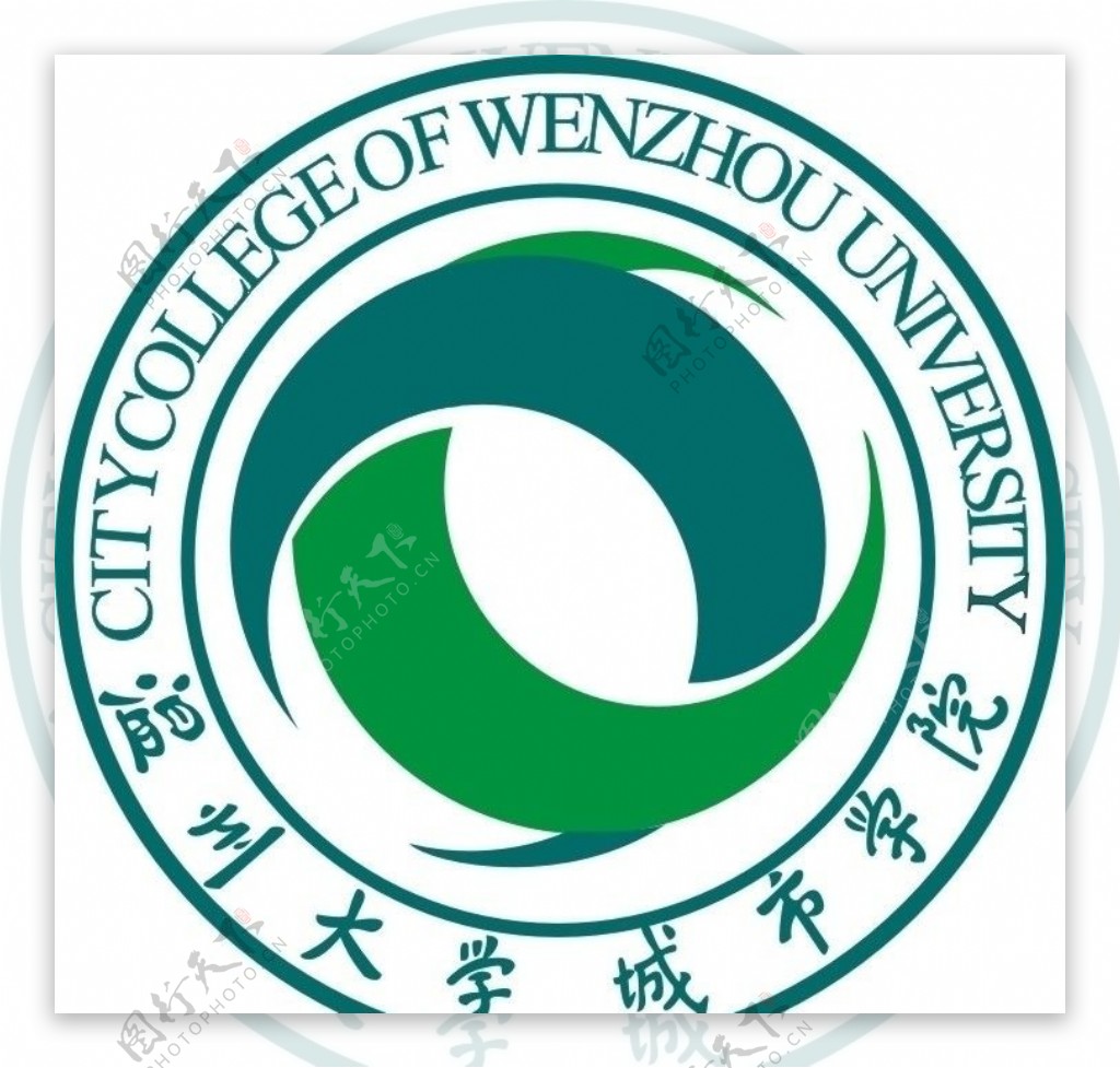 矢量温州大学城市学院校徽图片