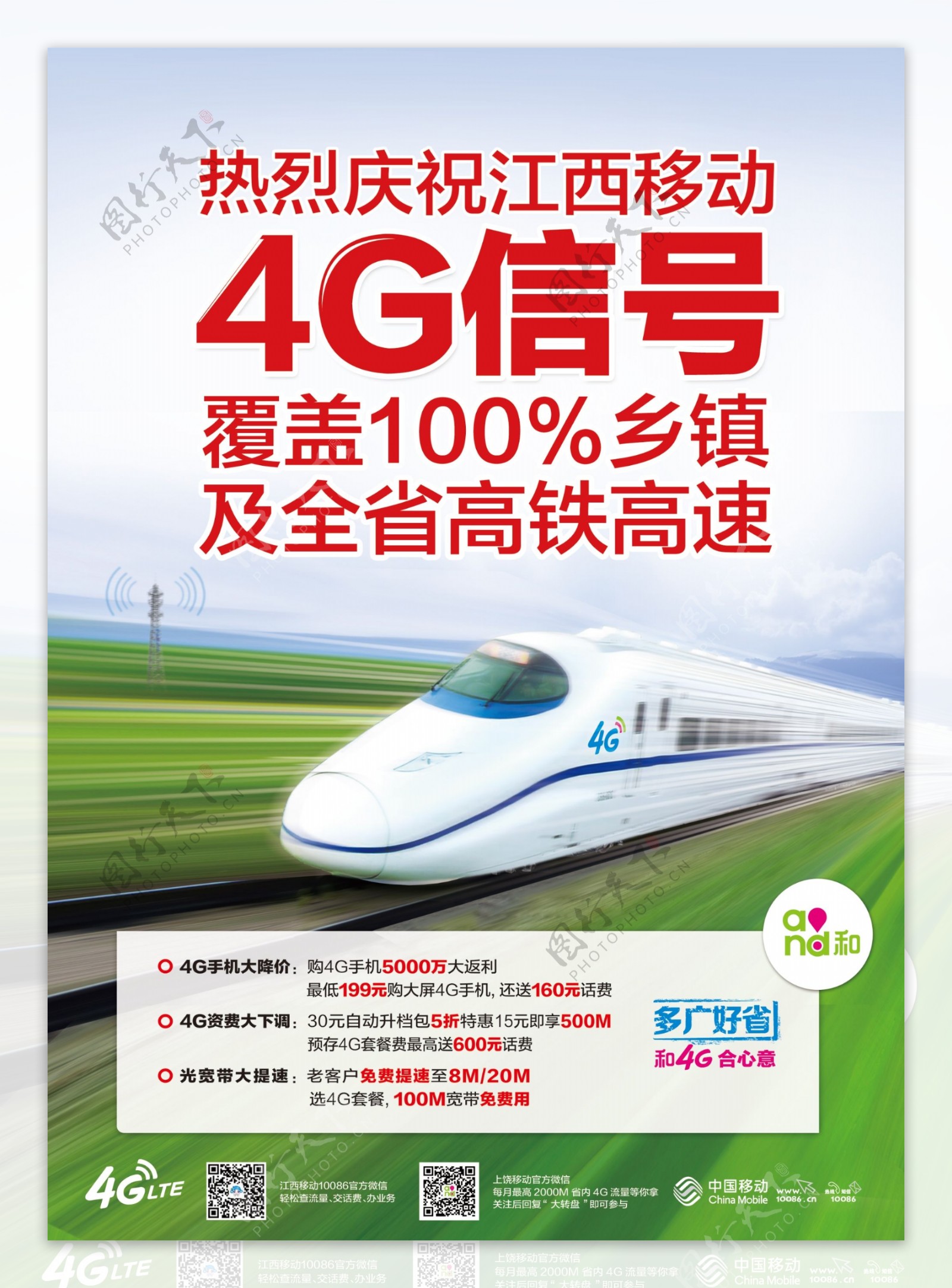 4G网络优势宣传海报图片