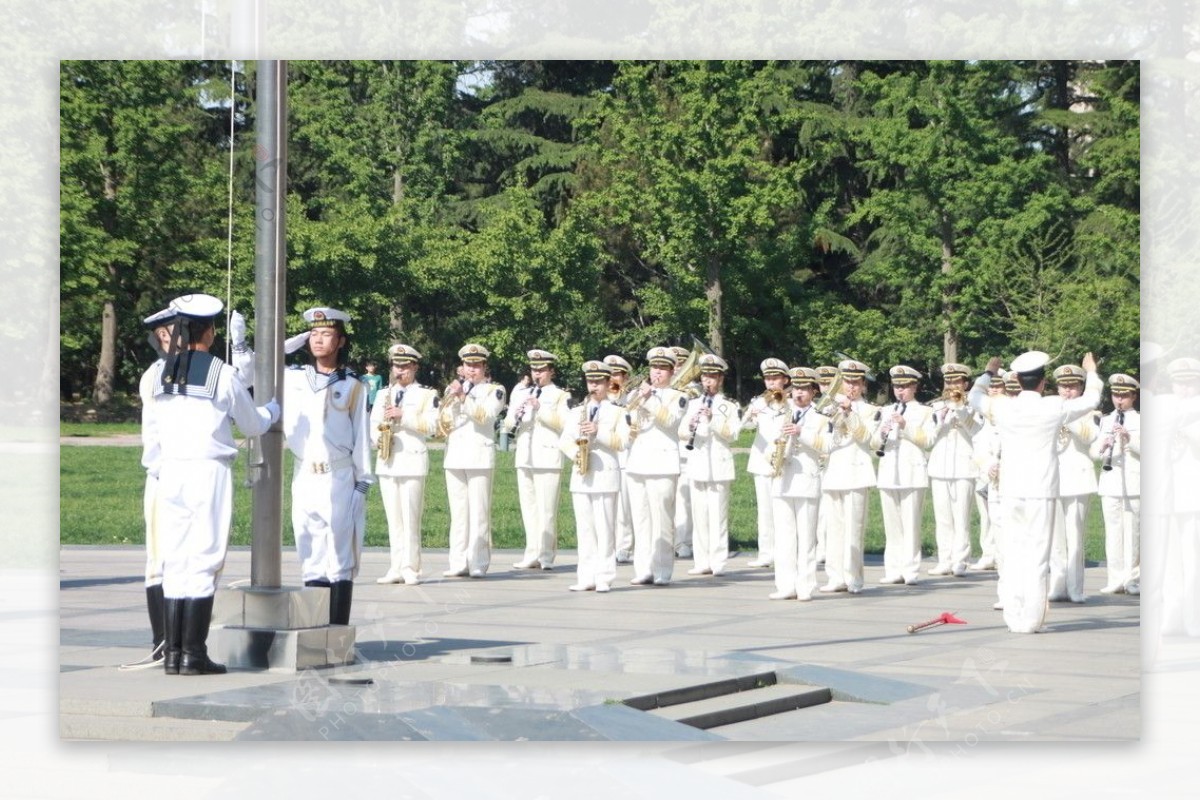 海军升旗仪式图片