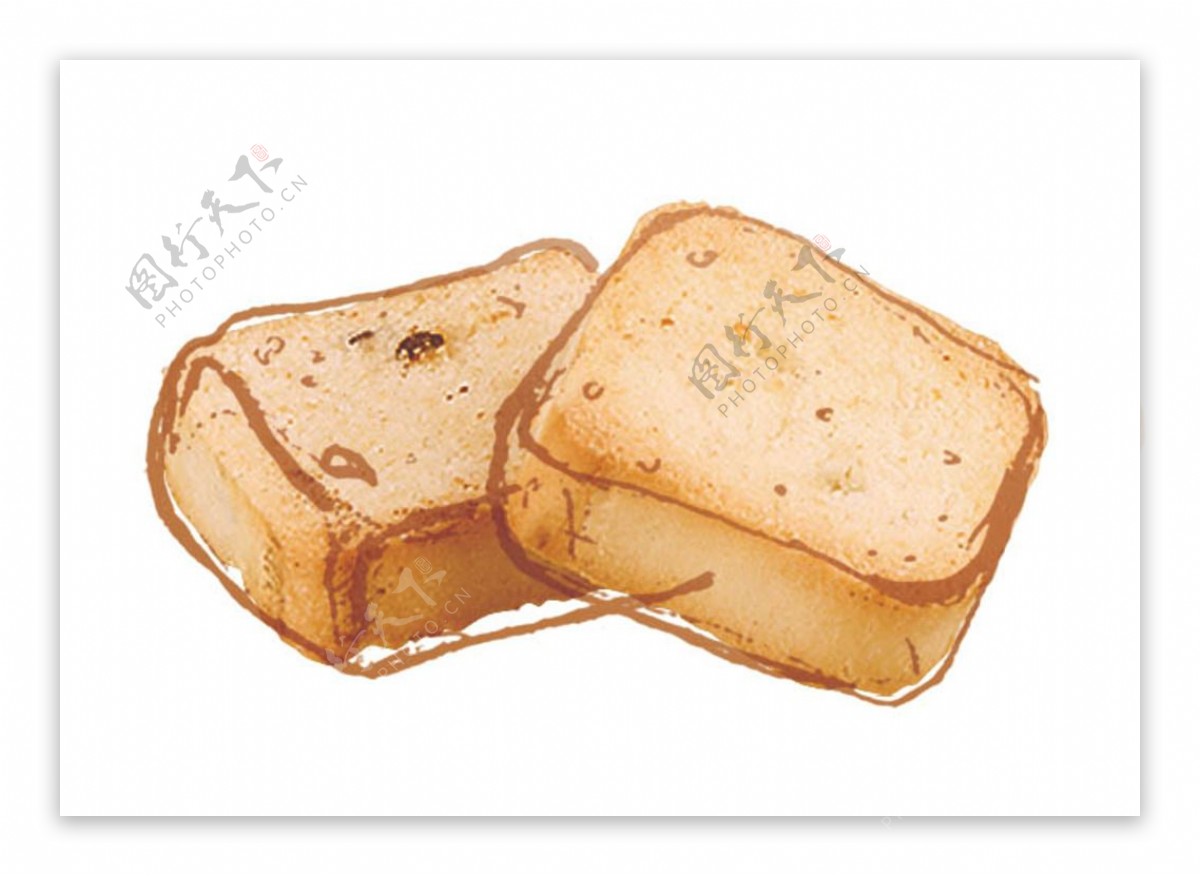 面包馍片图片