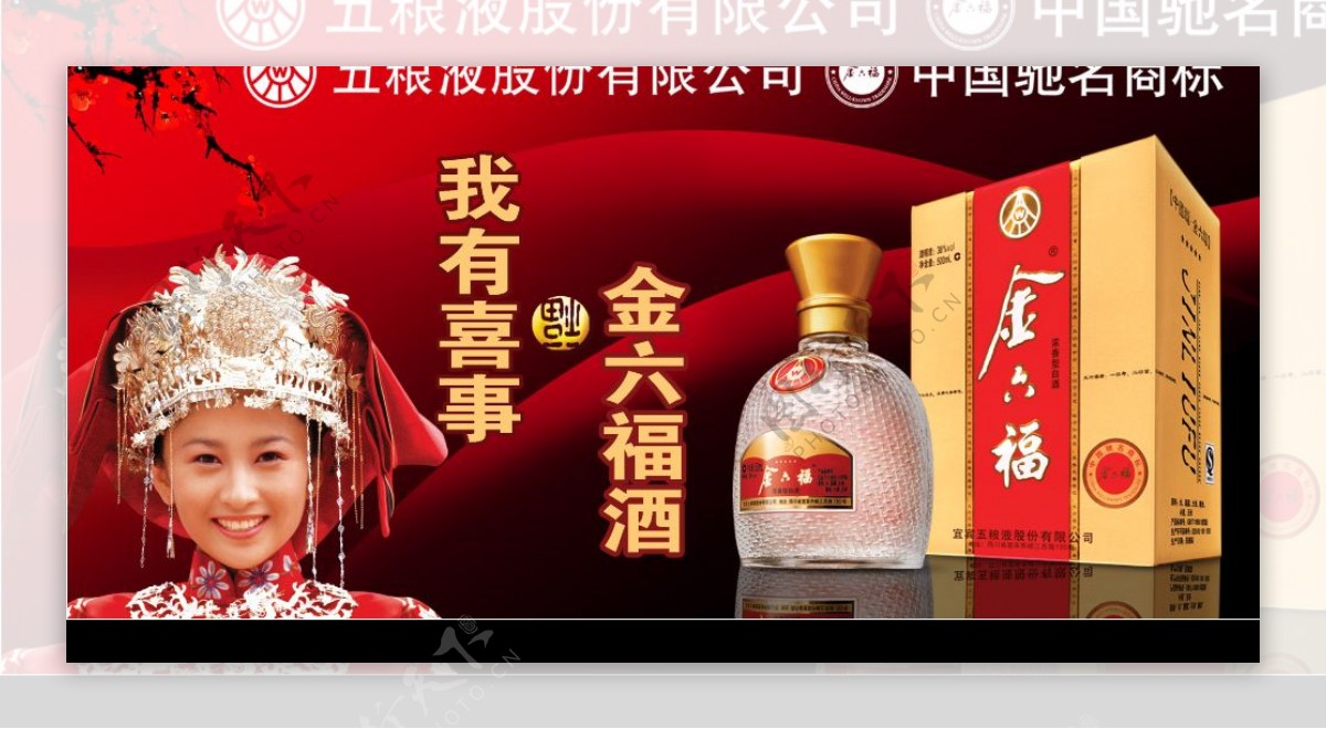 金六福酒广告图片