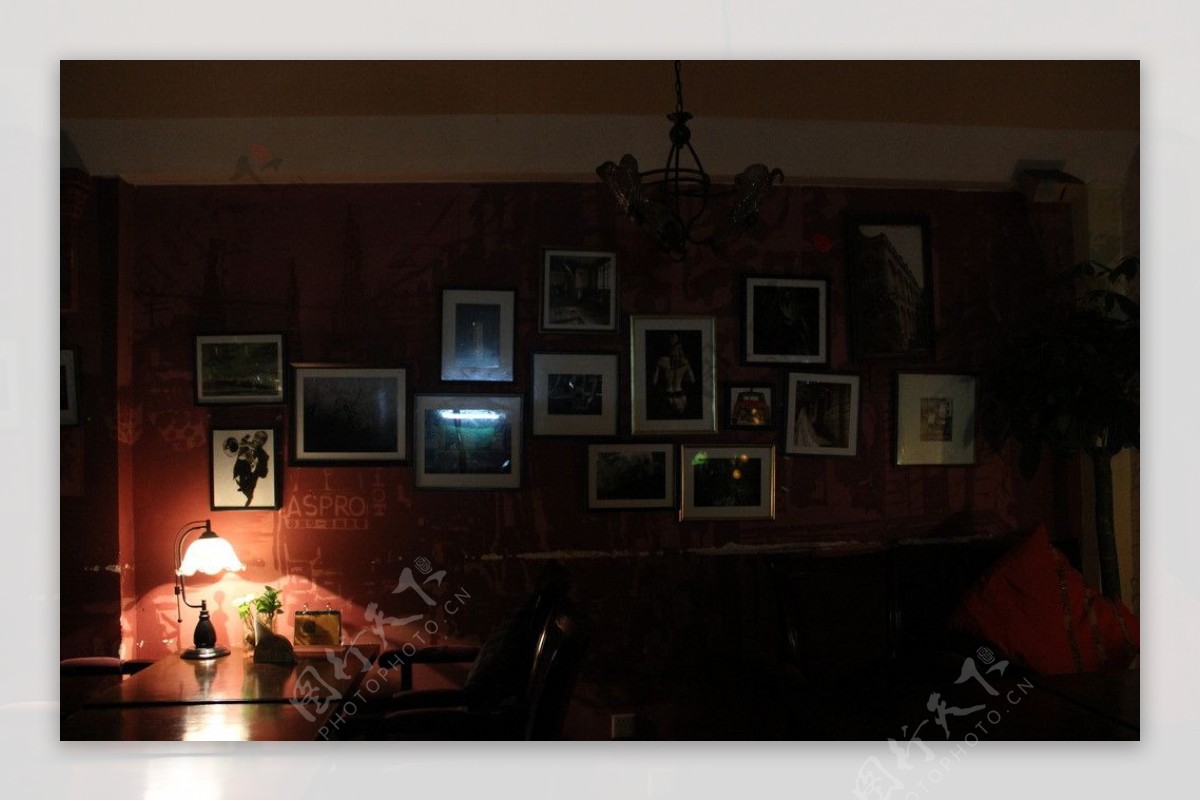 咖啡馆照片墙背景墙图片