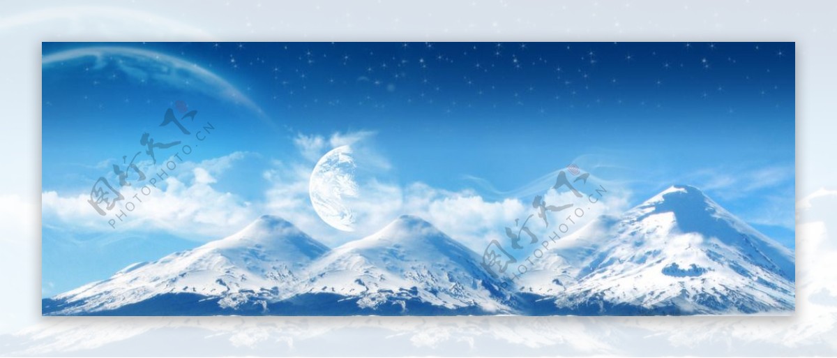 雪景雪山图片