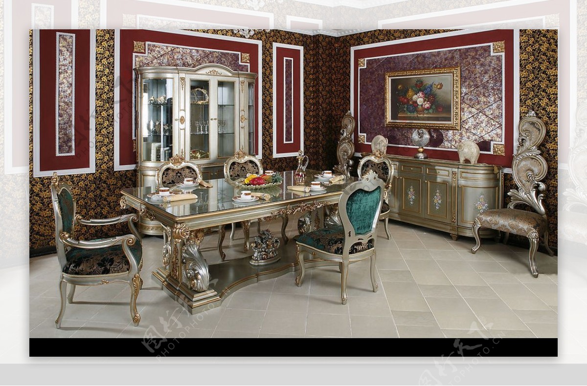 古典艺术欧式家具装修图片