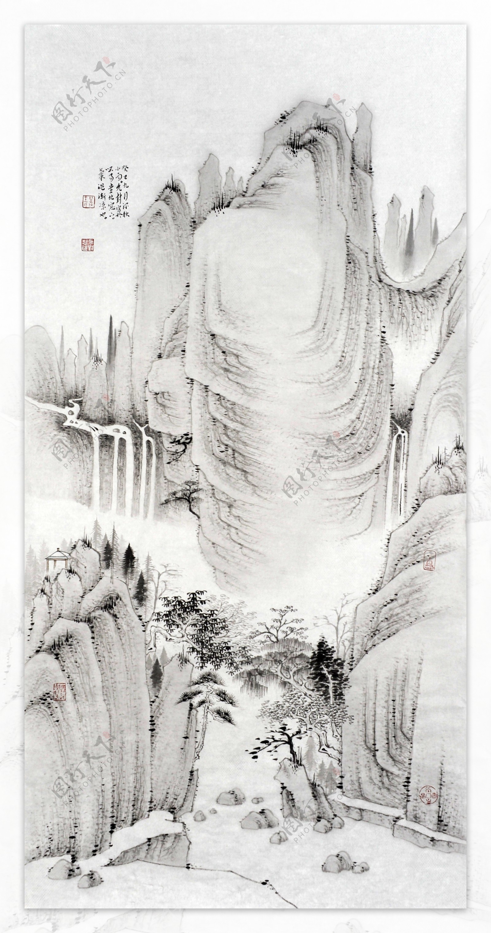 国画山水小品图片