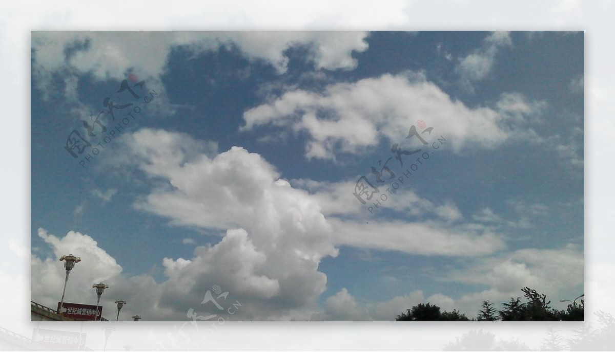 蓝天白云天空云层图片