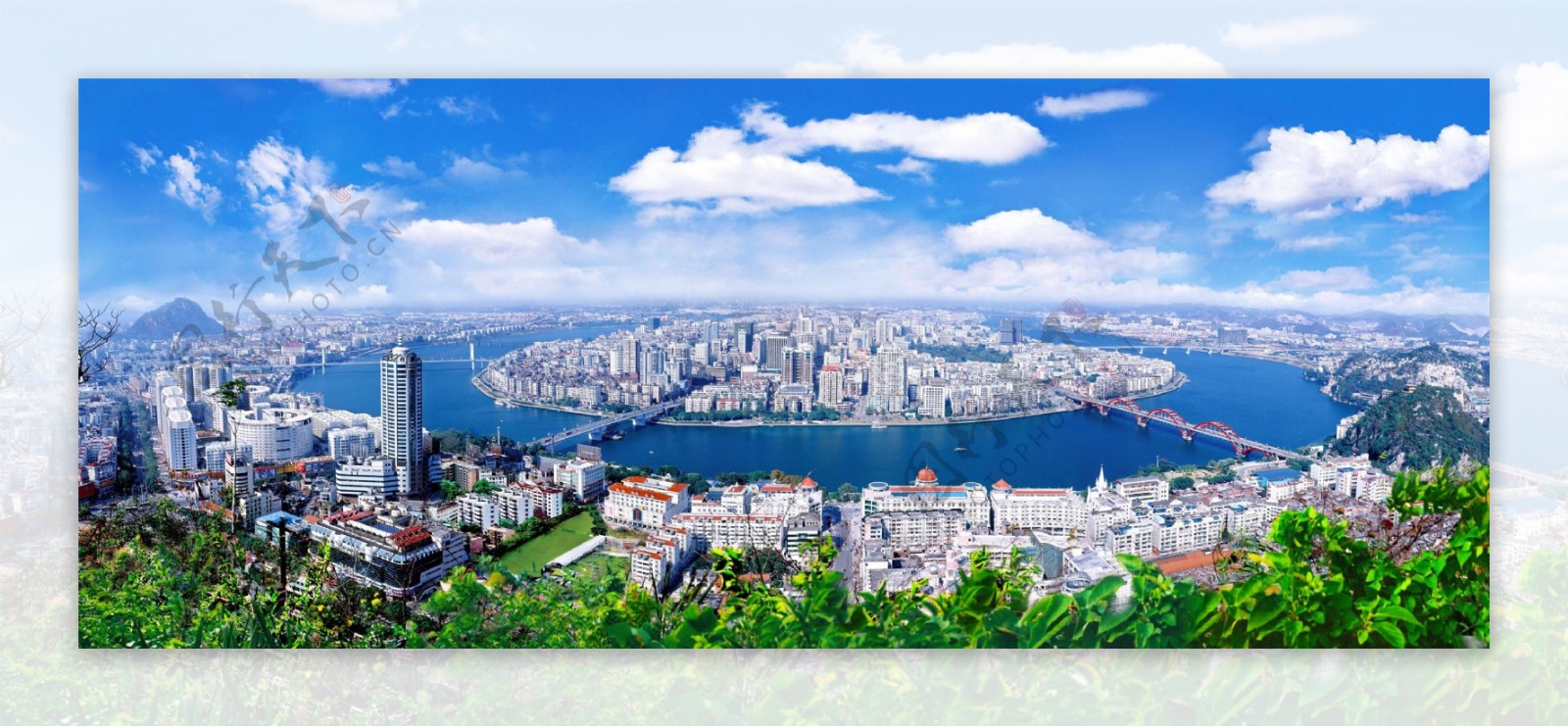 柳州市俯瞰图片