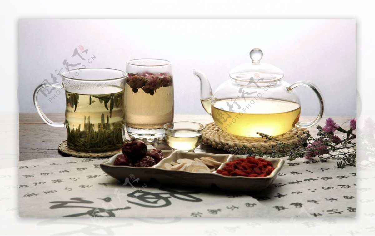 茶壶茶杯茶叶图片