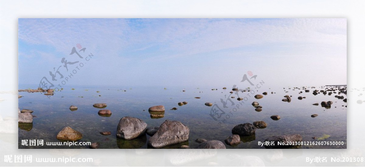 海滩石头风光景色图片