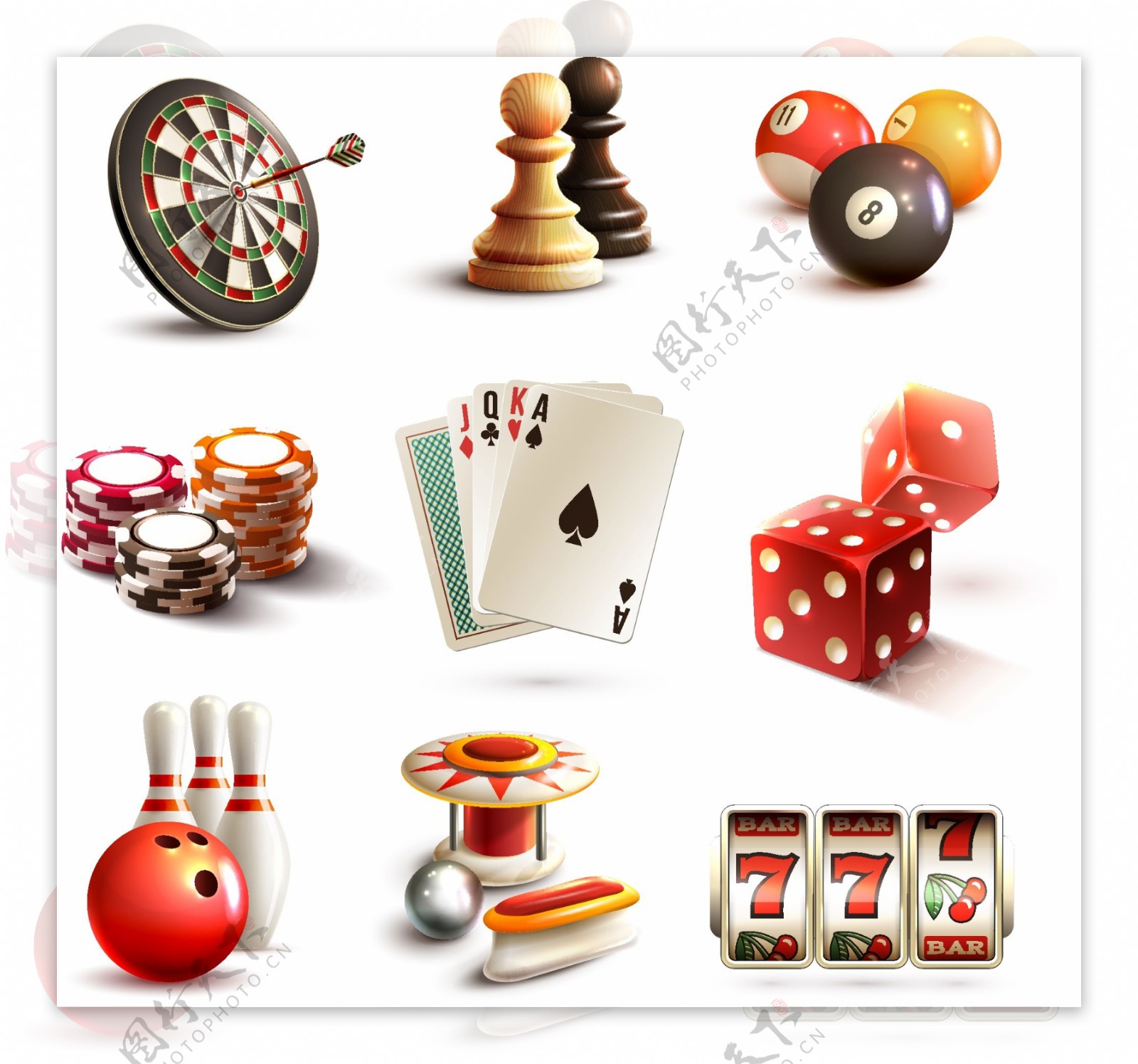 赌博体育娱乐图标设计图片