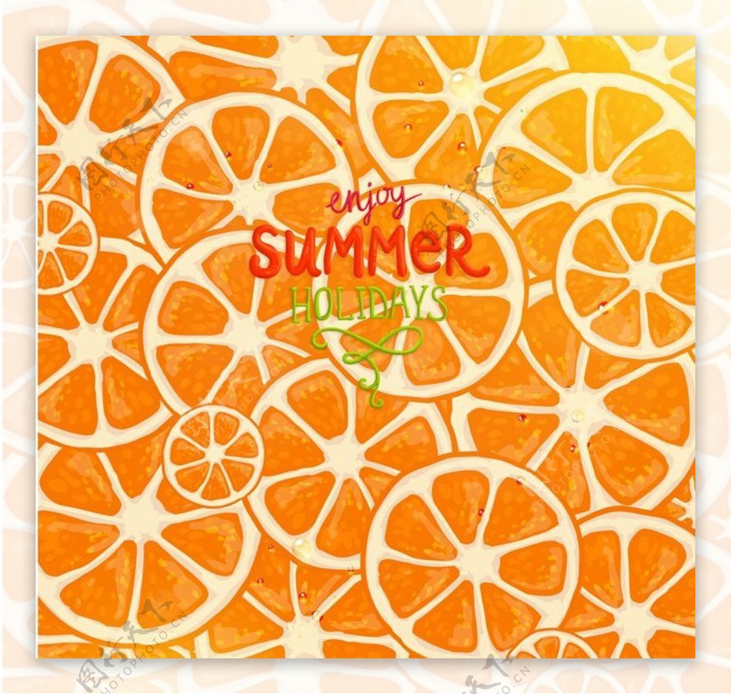 夏季柠檬背景图片