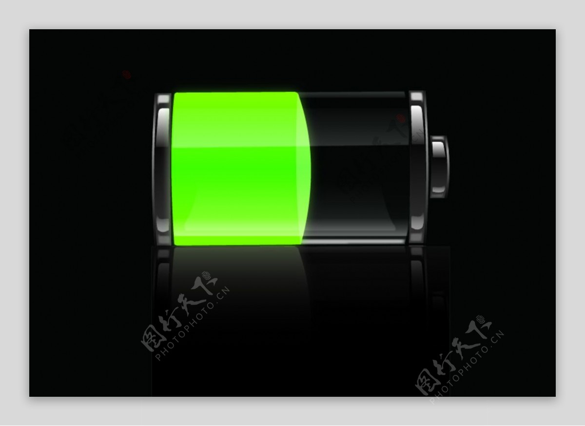 透明质感电池图标图片