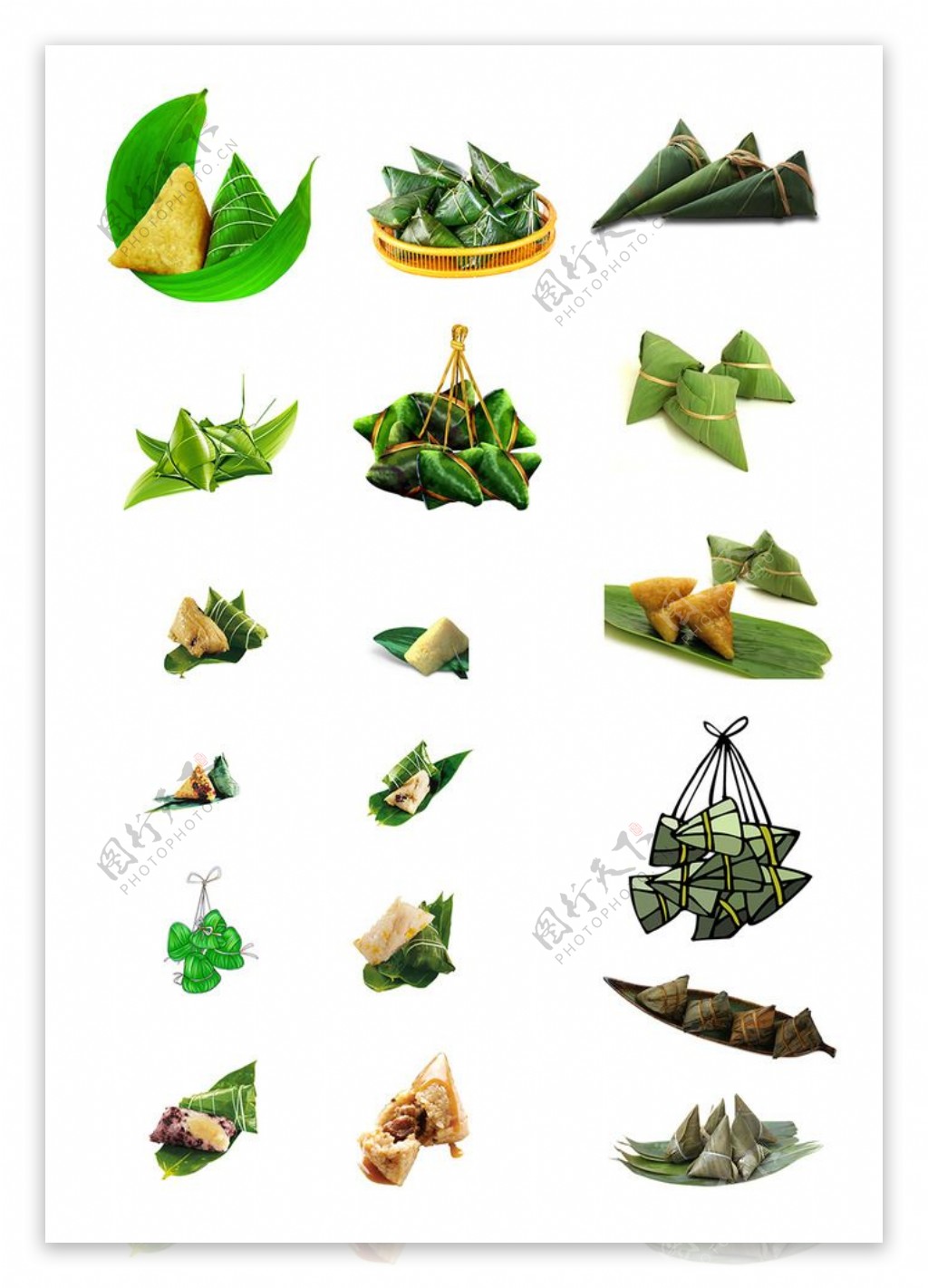 端午节粽子分层素材图片