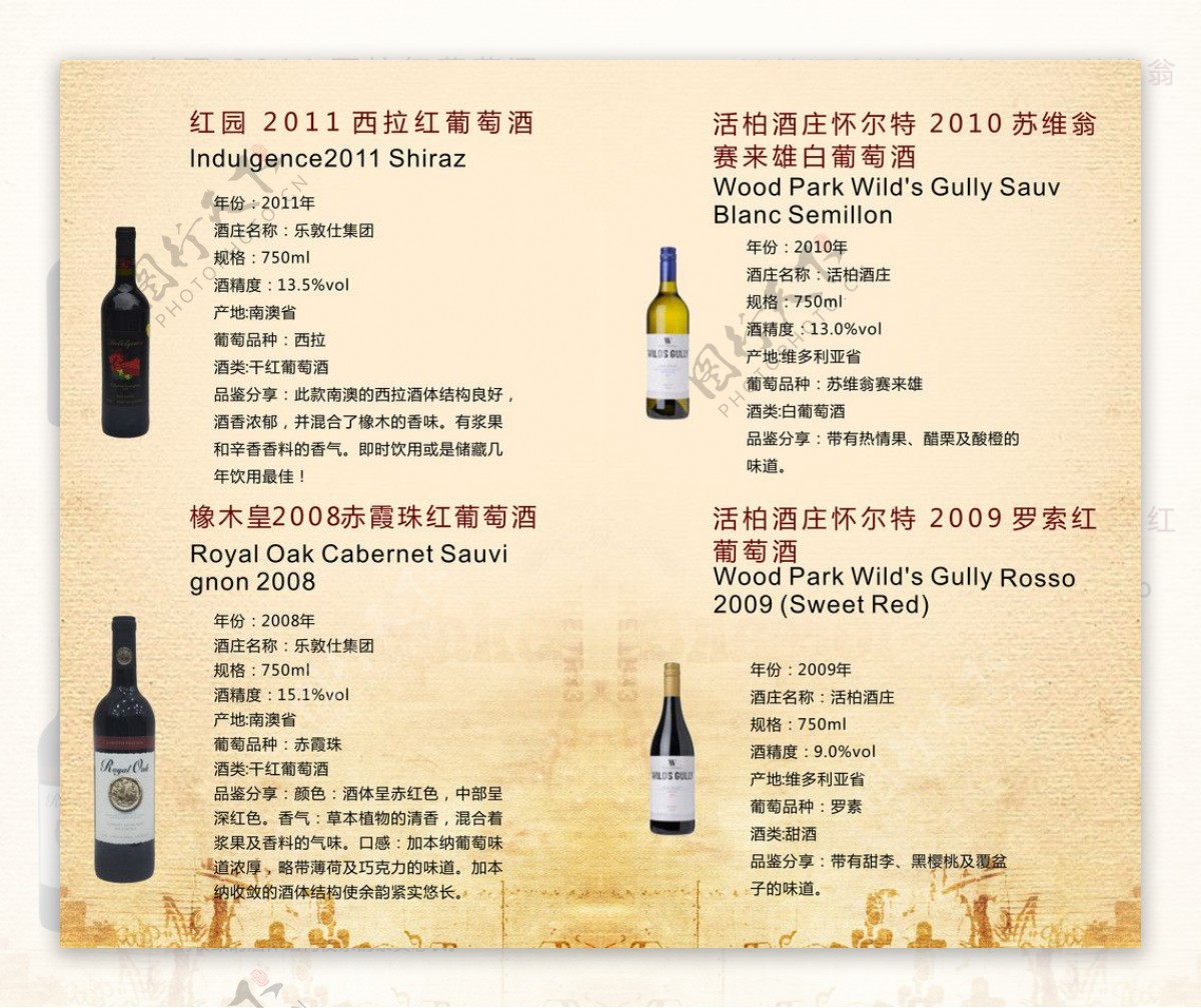 葡萄酒宣传资料手册图片