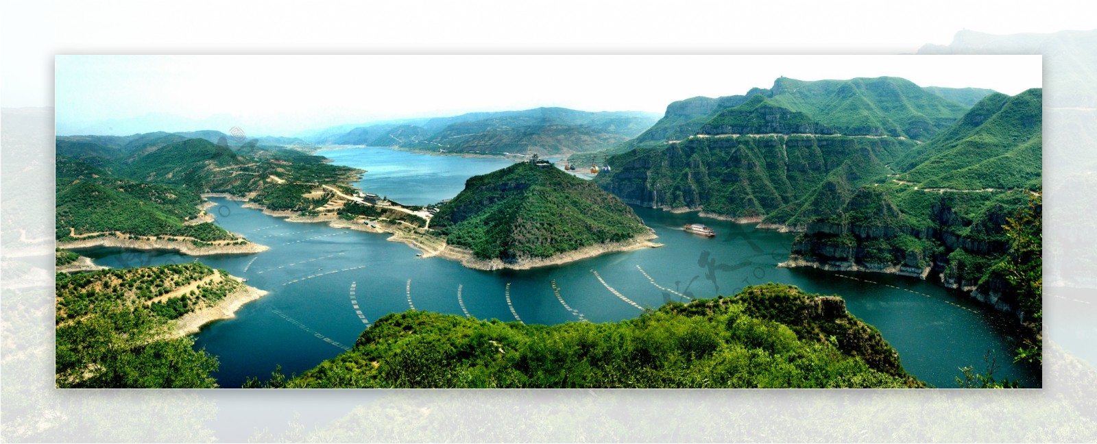 黄河三峡全景摄影图片
