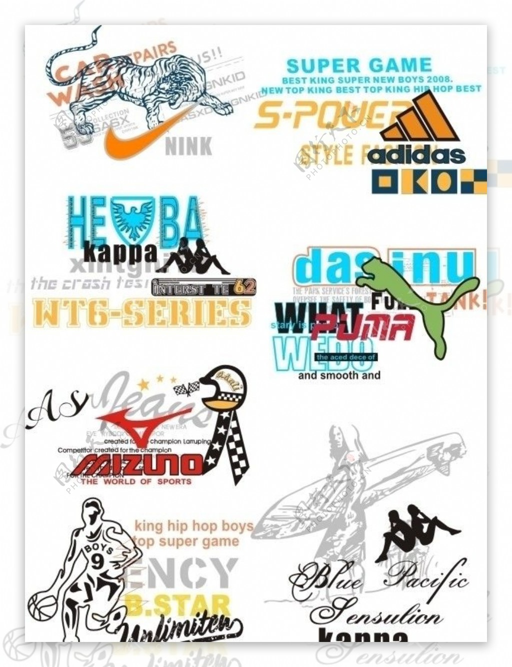 多款运动品牌标志图片素材-编号09551650-图行天下