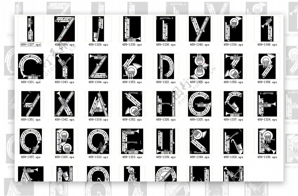 卡通数字字母标识图片